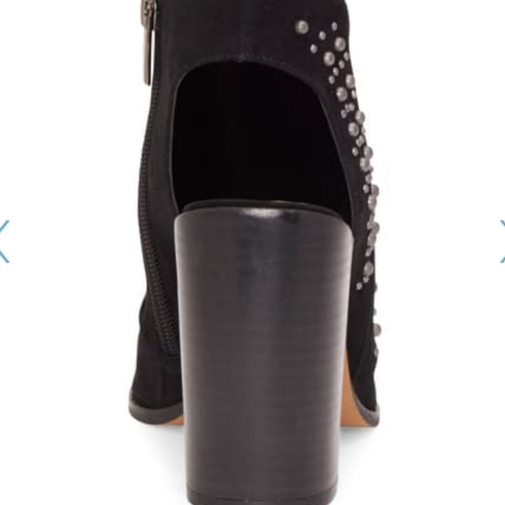 Vince Camuto Machine Black True Suede Designer Leather Suede Studded - Picture 6 of 7